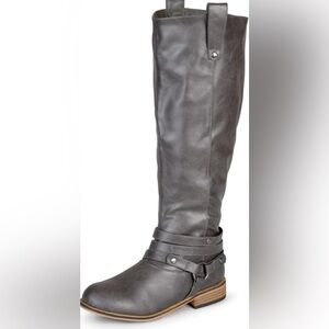 Journee Collection Gray Over the Knee Boots